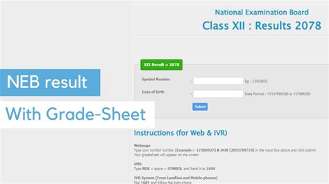 neb ntc net np class 12 result|NEB Grade 12 Result 2078 with Marksheet .